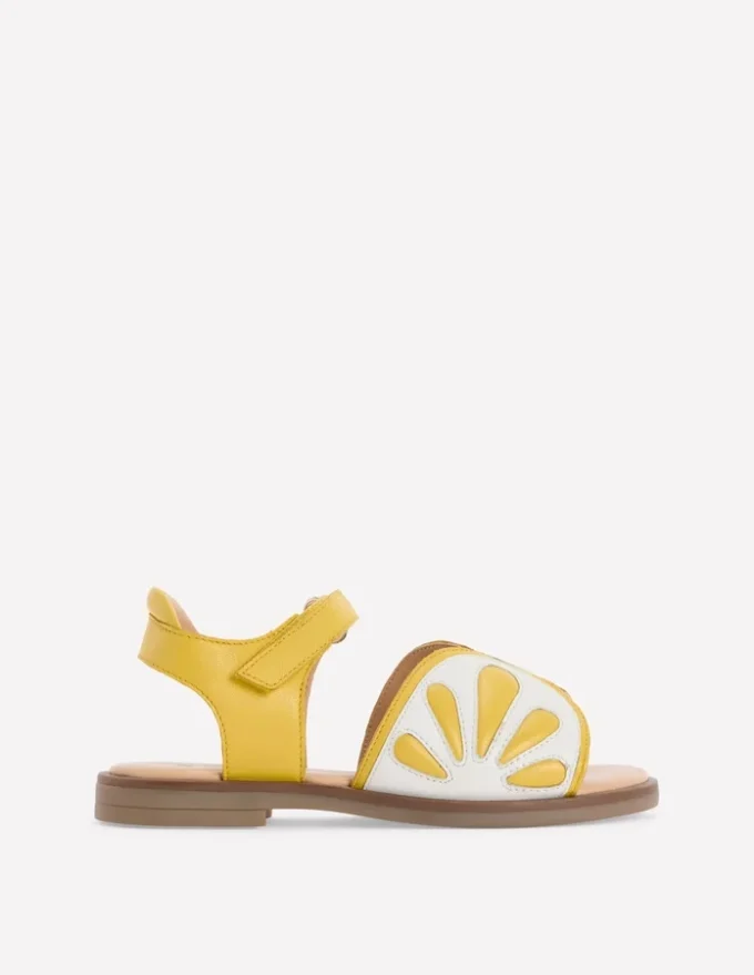 Fun Leather Sandals Lemon Fun Leather Sandals Lemon