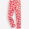Fun Leggings Red Hearts