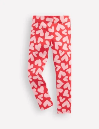 Fun Leggings Red Hearts