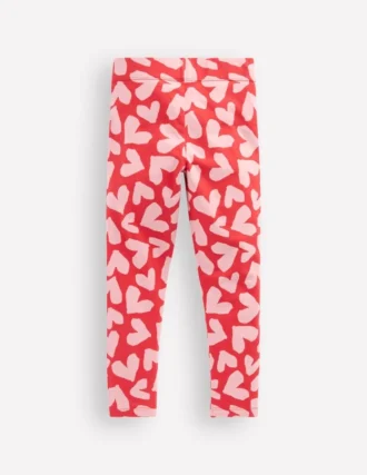 Fun Leggings Red Hearts