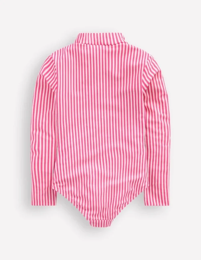 Fun Long-sleeved Swimsuit Sorbet Pink Turtles