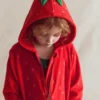 Fun Romie Towelling Zip-Up Strawberry Tart Red Fun Romie Towelling Zip-Up Strawberry Tart Red