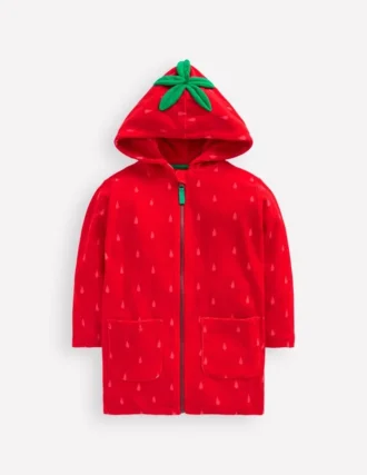 Fun Romie Towelling Zip-Up Strawberry Tart Red