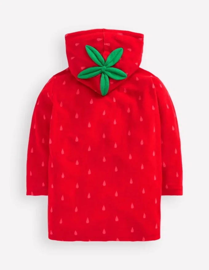 Fun Romie Towelling Zip-Up Strawberry Tart Red Fun Romie Towelling Zip-Up Strawberry Tart Red