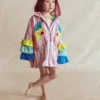 Fun Romie Towelling Zip-Up Stripe Frill Parrot Fun Romie Towelling Zip-Up Stripe Frill Parrot