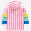 Fun Romie Towelling Zip-Up Stripe Frill Parrot Fun Romie Towelling Zip-Up Stripe Frill Parrot