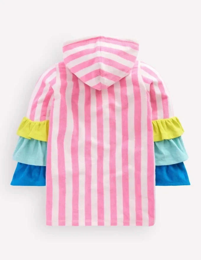 Fun Romie Towelling Zip-Up Stripe Frill Parrot Fun Romie Towelling Zip-Up Stripe Frill Parrot