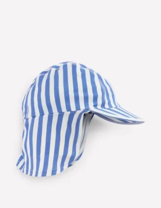 Fun Sun Safe Boys Hat Forget Me Not Blue Stripe