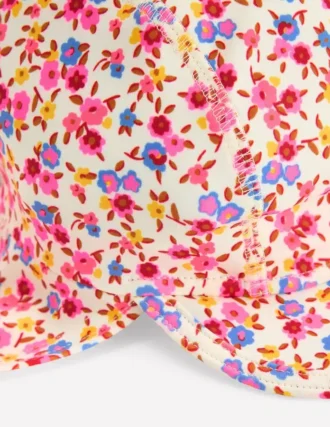 Fun Sun Safe Girls Hat Pink Ditsy Floral