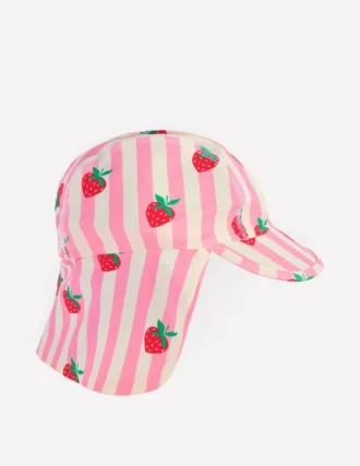 Fun Sun Safe Girls Hat Pink Strawberry Stripe