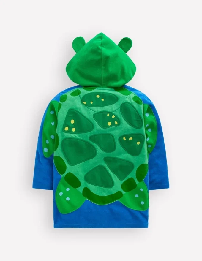 Fun Towelling Zip-up Throw On Turtle