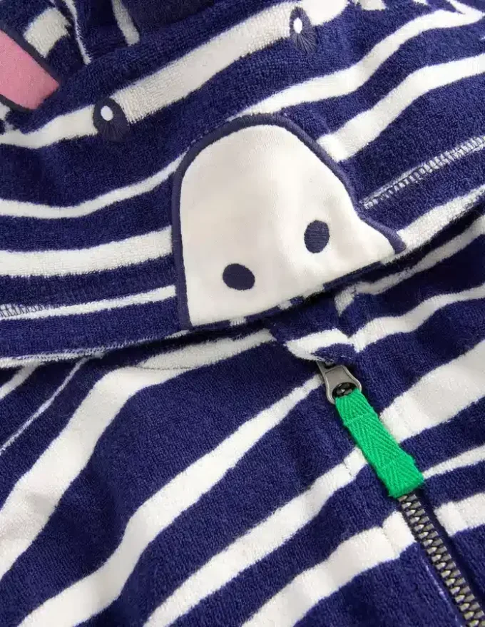 Fun Towelling Zip-up Throw On Zebra
