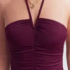 Gather String Swimsuit Chocberry