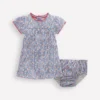 Gathered Jersey Dress Bluejay Cherry Stripe Gathered Jersey Dress Bluejay Cherry Stripe