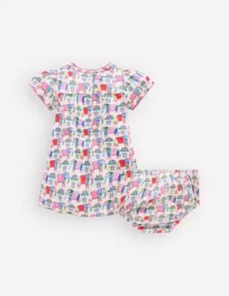 Gathered Jersey Dress Multi Small Elephant