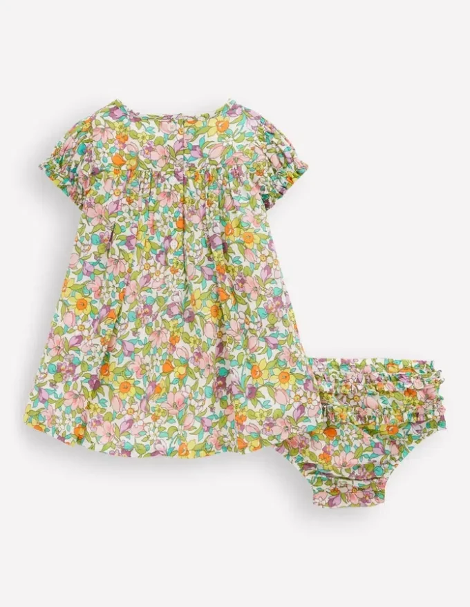 Gathered Woven Dress Multi Florabunda Gathered Woven Dress Multi Florabunda