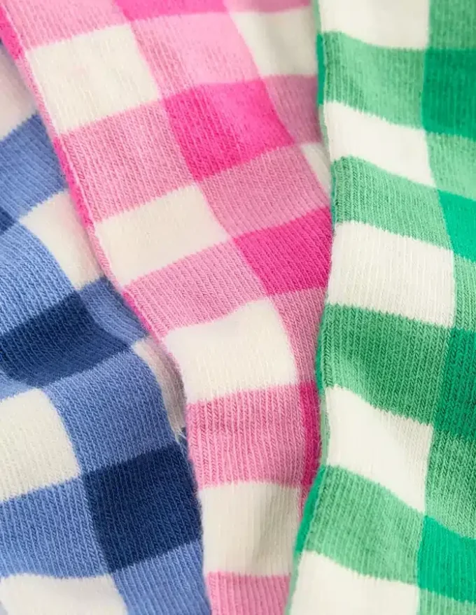 Gingham 3 Pack Socks Gingham 3 Pack Gingham 3 Pack Socks Gingham 3 Pack
