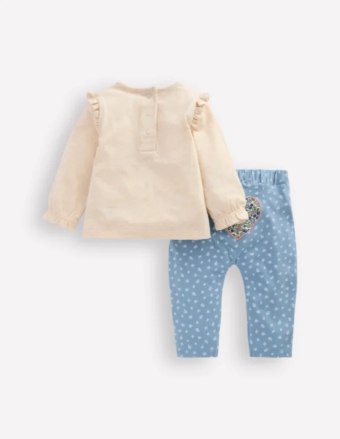 Girls Logo Play Set Blue Floral Hearts Girls Logo Play Set Blue Floral Hearts