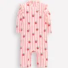 Girls Sun Safe Surfsuit Pink Strawberry Stripe Girls Sun Safe Surfsuit Pink Strawberry Stripe