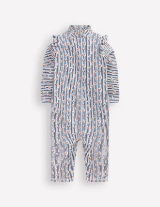 Girls Sun Safe Surfsuit Stripe Cherries