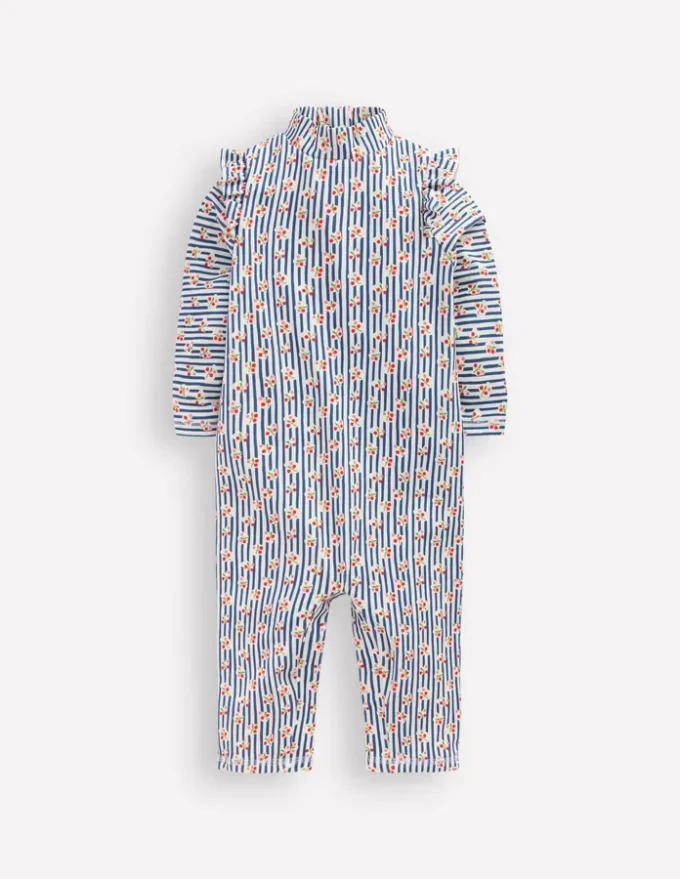 Girls Sun Safe Surfsuit Stripe Cherries Girls Sun Safe Surfsuit Stripe Cherries