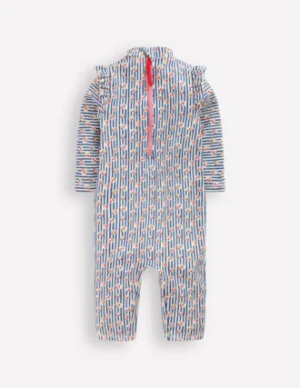 Girls Sun Safe Surfsuit Stripe Cherries