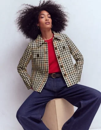Gloucester Mac Grey, Brown Multigingham