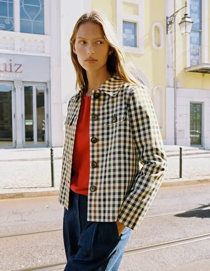 Gloucester Mac Grey, Brown Multigingham Gloucester Mac Grey, Brown Multigingham