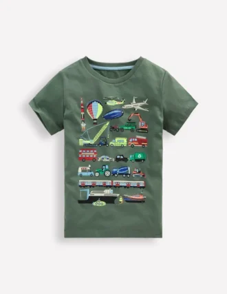Glow-In-The-Dark T-shirt Bottle Green Transport