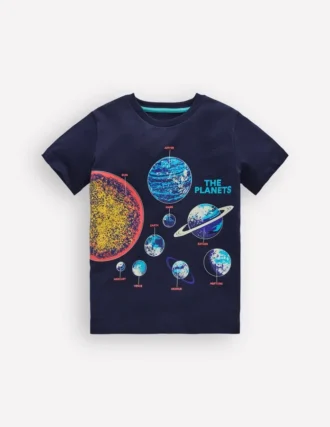 Glow-In-The-Dark T-shirt Dark Blue Space