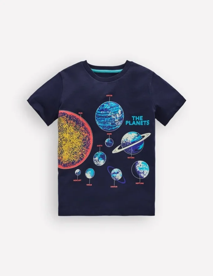Glow-In-The-Dark T-shirt Dark Blue Space Glow-In-The-Dark T-shirt Dark Blue Space