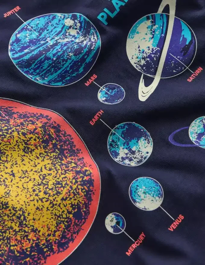 Glow-In-The-Dark T-shirt Dark Blue Space Glow-In-The-Dark T-shirt Dark Blue Space