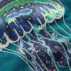 Glow-In-The-Dark T-shirt Deep Sea Blue Jelly Fish Glow-In-The-Dark T-shirt Deep Sea Blue Jelly Fish