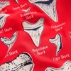Glow-In-The-Dark T-shirt Hot Coral Sharks Teeth Glow-In-The-Dark T-shirt Hot Coral Sharks Teeth
