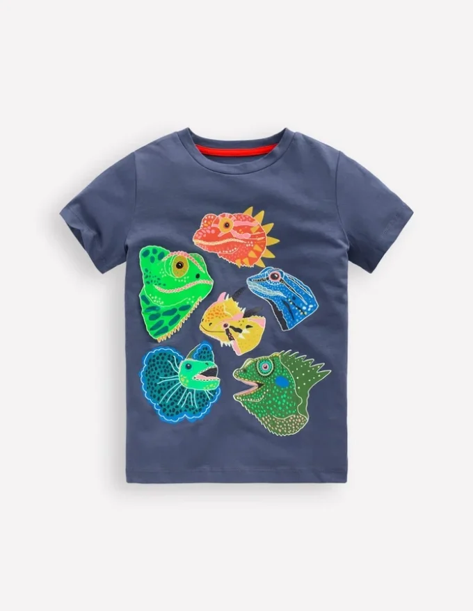 Glow-In-The-Dark T-shirt Robot Blue Lizards Glow-In-The-Dark T-shirt Robot Blue Lizards