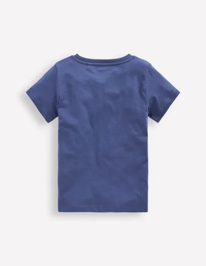 Glow-In-The-Dark T-shirt Robot Blue Marl Moon Glow-In-The-Dark T-shirt Robot Blue Marl Moon