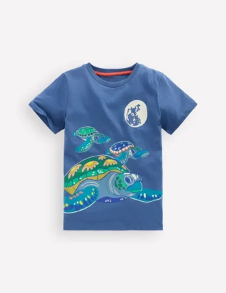 Glow-In-The-Dark T-shirt True Navy Turtles