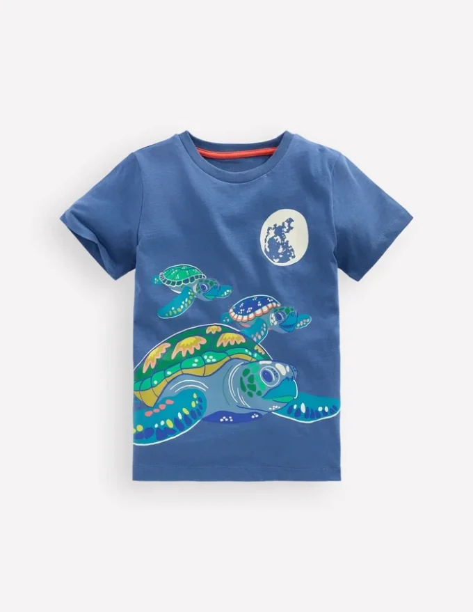 Glow-In-The-Dark T-shirt True Navy Turtles