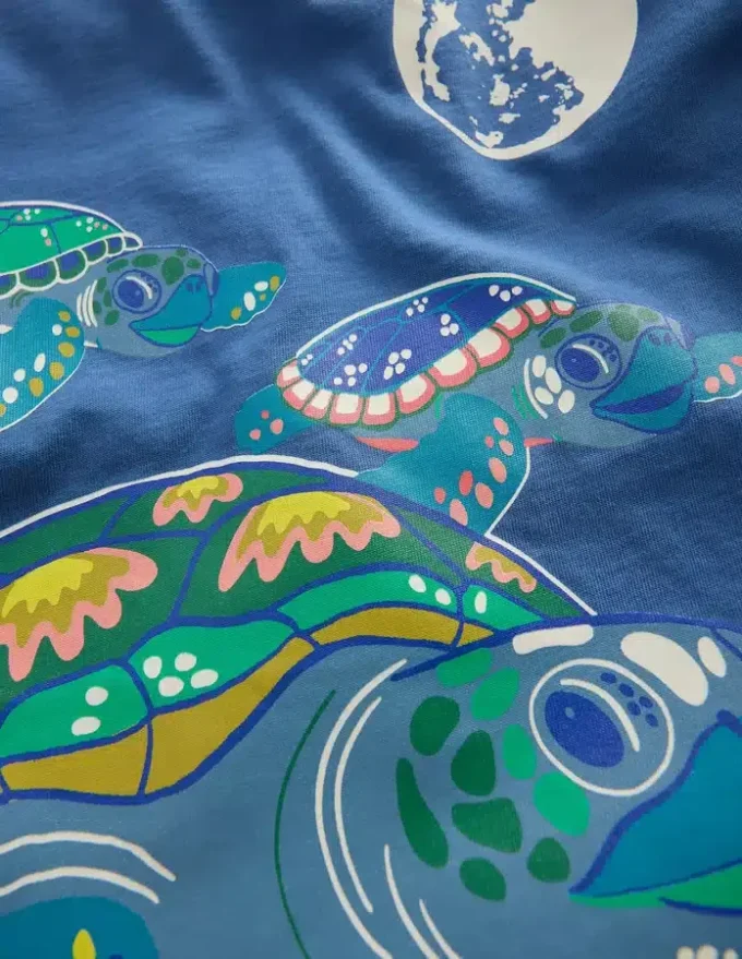 Glow-In-The-Dark T-shirt True Navy Turtles