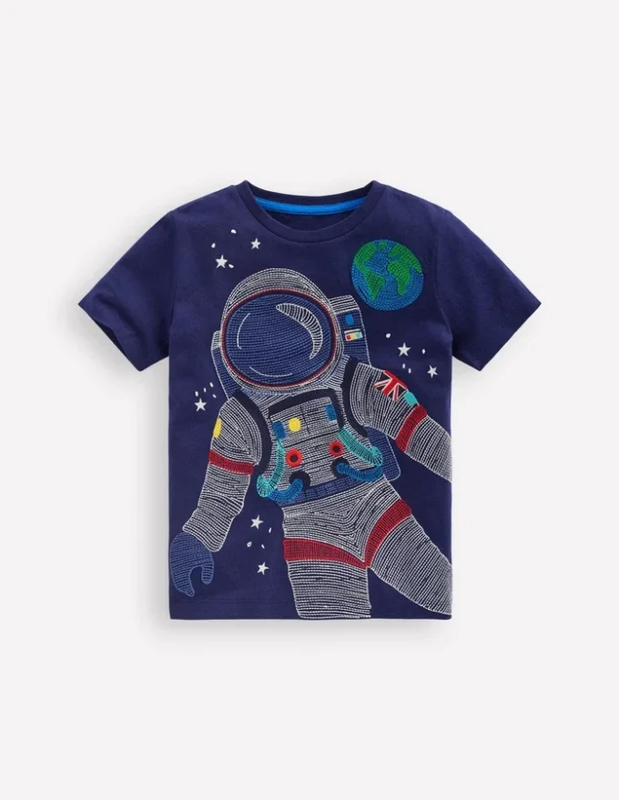 Glow Superstitch T-shirt College Navy Spaceman Glow Superstitch T-shirt College Navy Spaceman