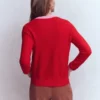 Grace Colour Block Cardigan Bright Cherry Grace Colour Block Cardigan Bright Cherry
