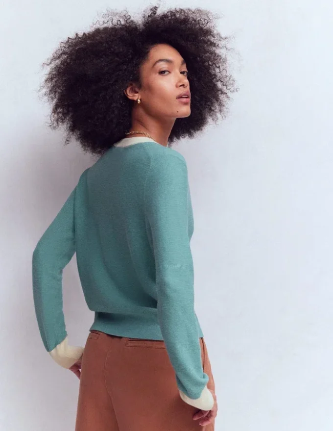 Grace Colour Block Cardigan Cloudy Jane Blue Grace Colour Block Cardigan Cloudy Jane Blue