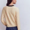 Grace Colour Block Cardigan Warm Ivory Grace Colour Block Cardigan Warm Ivory