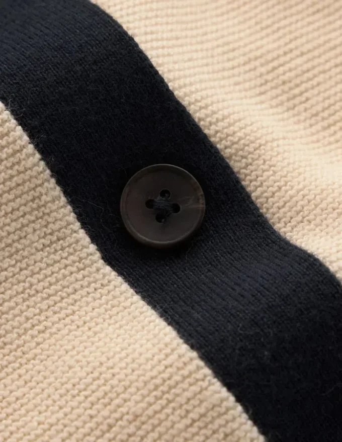 Grace Colour Block Cardigan Warm Ivory Grace Colour Block Cardigan Warm Ivory