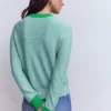 Grace Colour Block Sweater Cloudy Jade Blue Grace Colour Block Sweater Cloudy Jade Blue