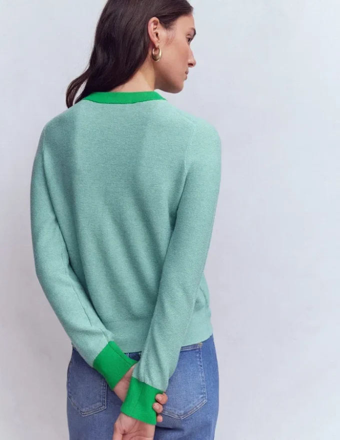 Grace Colour Block Sweater Cloudy Jade Blue Grace Colour Block Sweater Cloudy Jade Blue