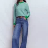 Grace Colour Block Sweater Cloudy Jade Blue Grace Colour Block Sweater Cloudy Jade Blue