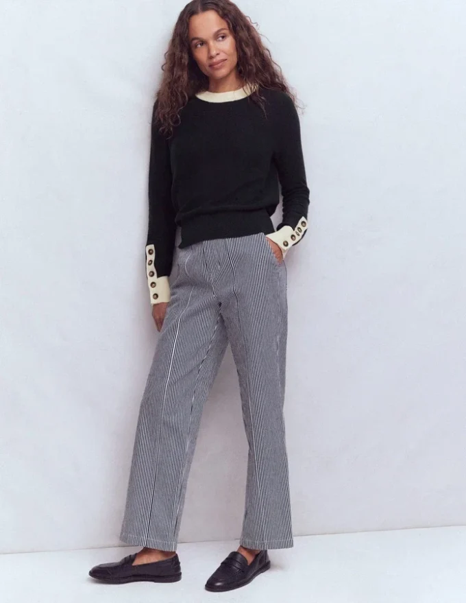 Grace Colour Block Sweater Navy Grace Colour Block Sweater Navy