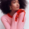 Grace Colour Block Sweater Pink Lady Grace Colour Block Sweater Pink Lady