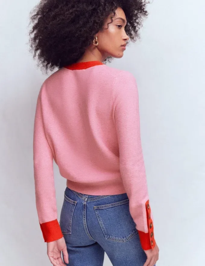 Grace Colour Block Sweater Pink Lady Grace Colour Block Sweater Pink Lady